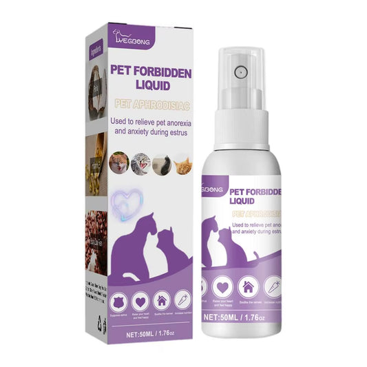 Pet Estrus Calming Spray - Natural Anti-Anxiety Solution for Cats and Dogs to Soothe Stress and Prevent Unwanted Behavior